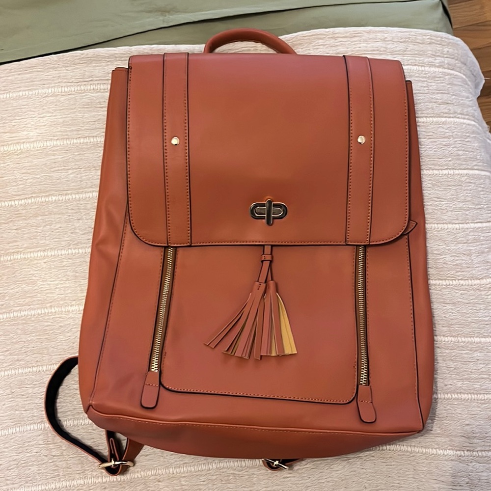 Leather Laptop Backpack
